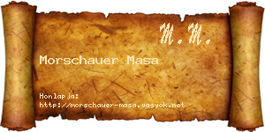 Morschauer Masa névjegykártya